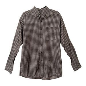 Ariat Mens Long Sleeve Cotton Taupe Button Down Western Shirt Size Medium